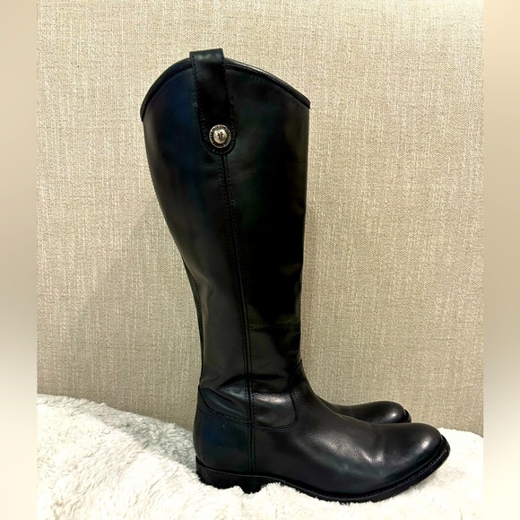 Frye Melissa Button Leather Tall Riding Boots 8B - Picture 1 of 8